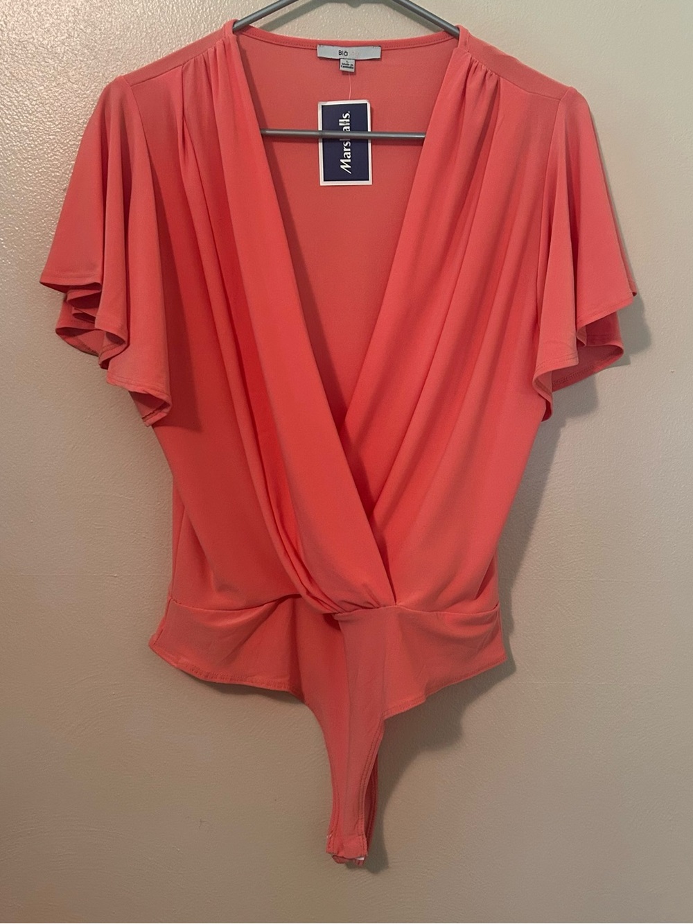 Blāshe Coral Wrap-Front V-Neck Bodysuit
